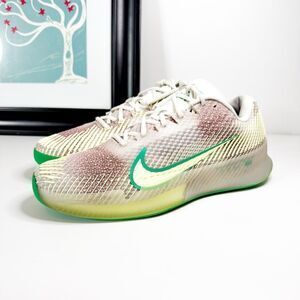 Nike Court Zoom NXT Tennis Shoes White Green Yellow Size 12 Pickleball Ready